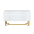 Artiss Criss-Cross Faux Linen Storage Ottoman