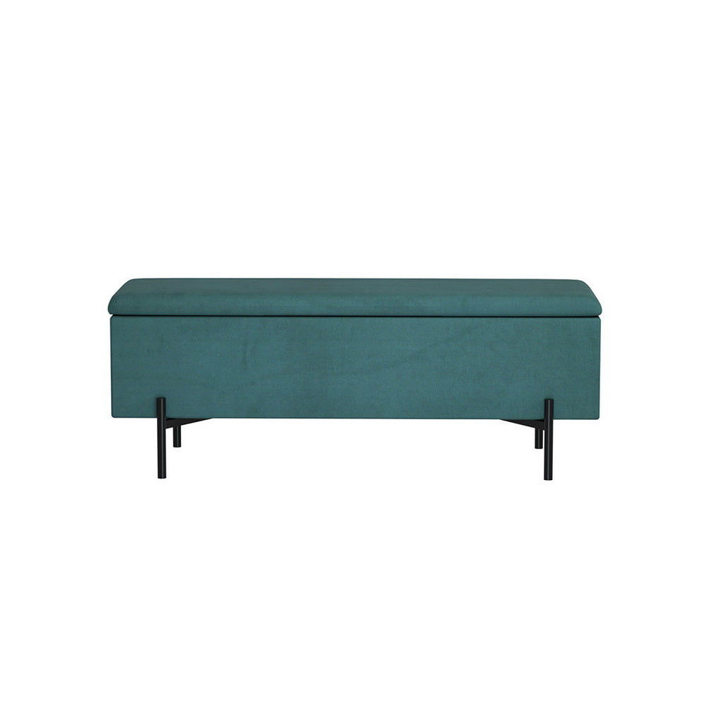 Artiss Velvet Green Storage Ottoman 140cm