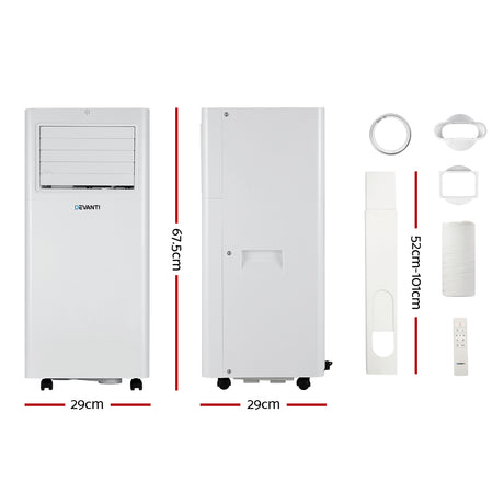 Devanti 7000BTU Portable Air Conditioner, Fan, and Dehumidifier