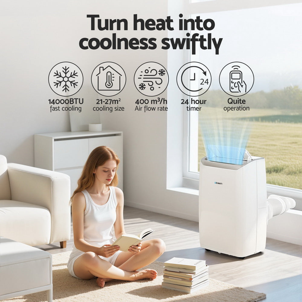 Devanti 14000BTU Portable Air Conditioner & Dehumidifier Fan