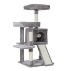 i.Pet Cat Tree 103cm Tower Scratching Post Scratcher Wood Condo House Trees Grey