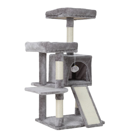 i.Pet Cat Tree 103cm Tower Scratching Post Scratcher Wood Condo House Trees Grey