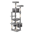 i.Pet Cat Tree 184cm Tower Scratching Post Trees Scratcher Condo House Light Grey