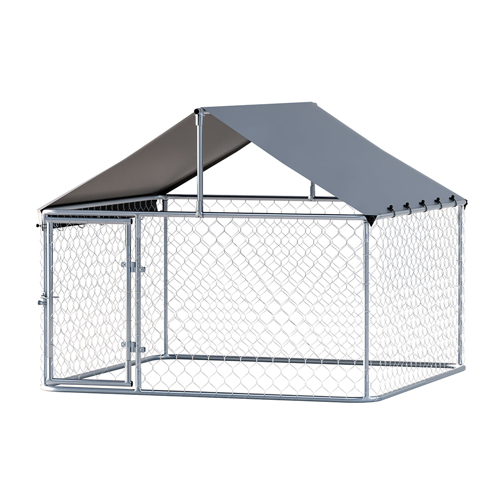 Large Outdoor Dog Kennel with Roof