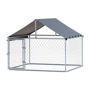 Large Outdoor Dog Kennel with Roof