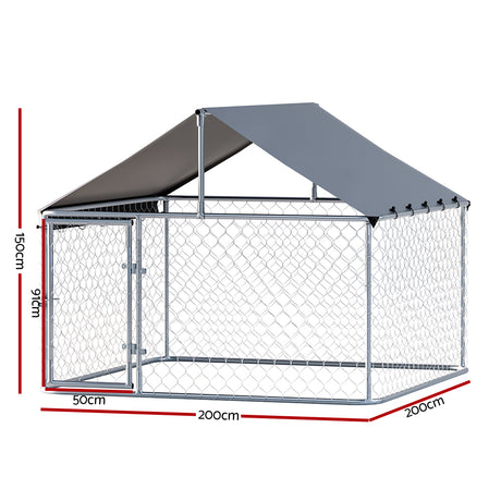 Large Outdoor Dog Kennel with Roof