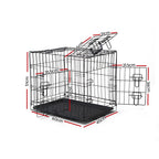 24" Three-Door Dog Cage Crate Kennel