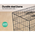 24" Three-Door Dog Cage Crate Kennel
