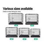 24" Three-Door Dog Cage Crate Kennel