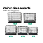 Large 42" Three-Door Dog Cage Crate