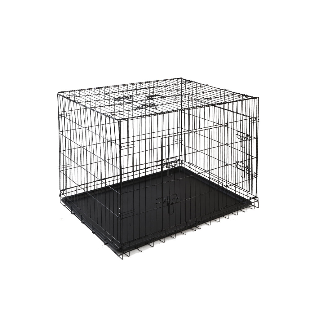 Large 48" Triple-Door Dog Cage Crate