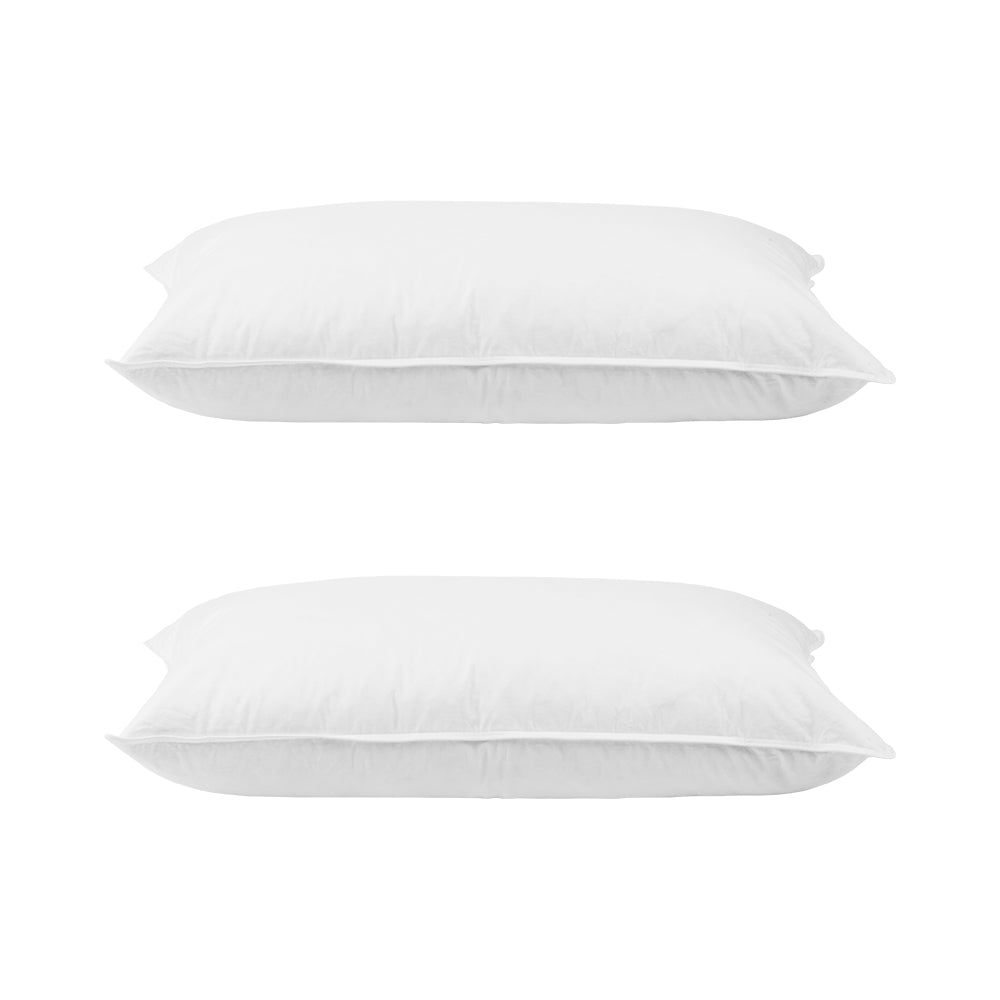 Giselle Bedding Duck Feather Down Pillows - Twin Pack