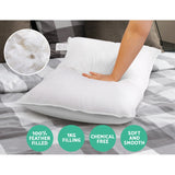 Giselle Bedding Duck Feather Down Pillows - Twin Pack