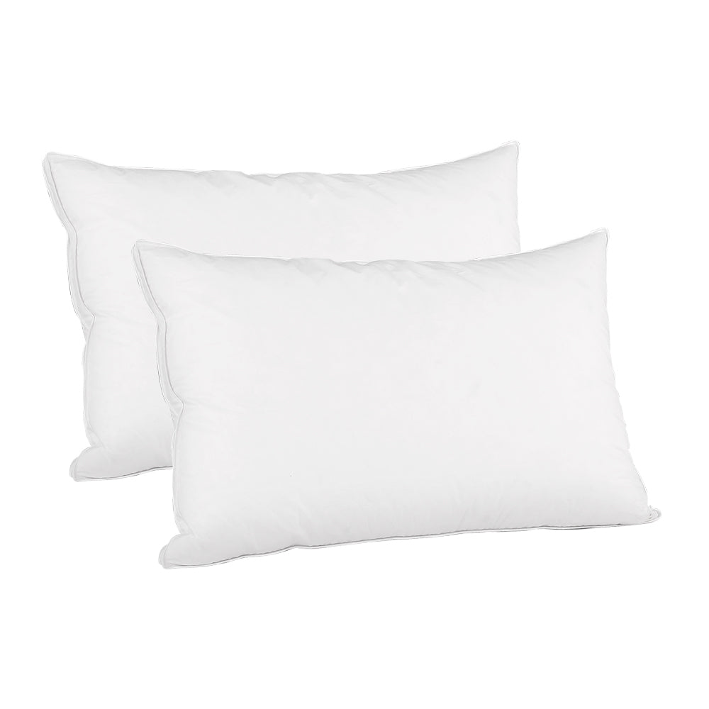 Giselle Bedding Luxury Goose Feather Down Pillow Twin Pack