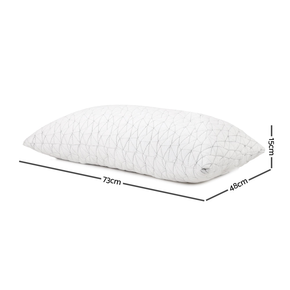 Giselle Bedding Twin Pack Memory Foam Pillows