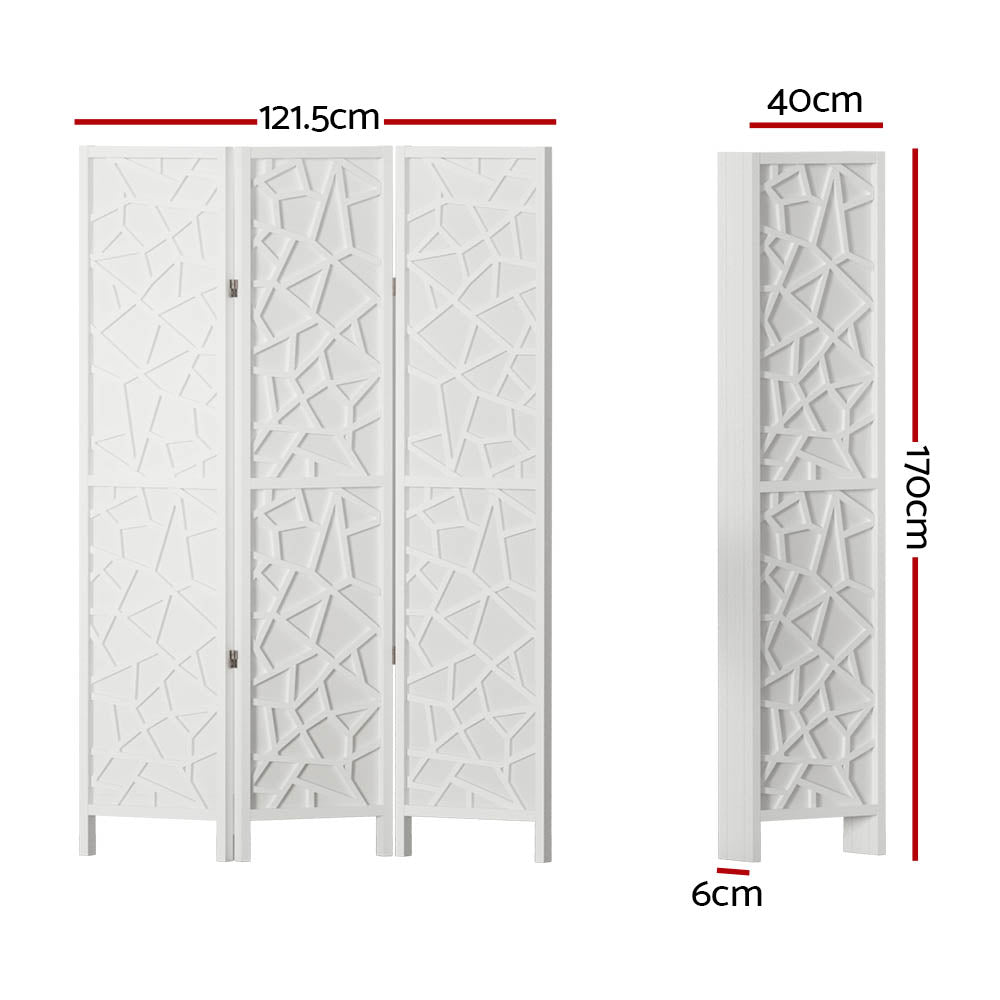 Artiss Clover White 3 Panel Room Divider