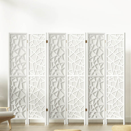 Artiss 6 Panel Clover White Room Divider