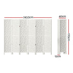 Artiss 6 Panel Clover White Room Divider