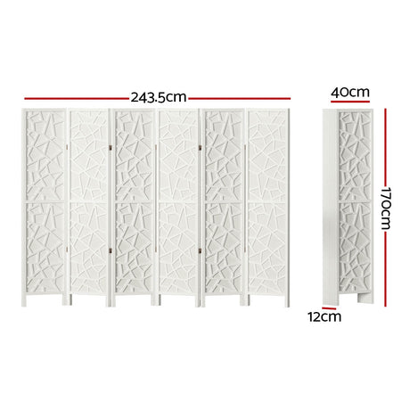 Artiss 6 Panel Clover White Room Divider