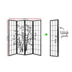 Artiss Black and White Bamboo Room Divider