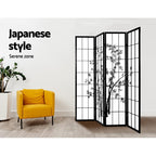 Artiss Black and White Bamboo Room Divider