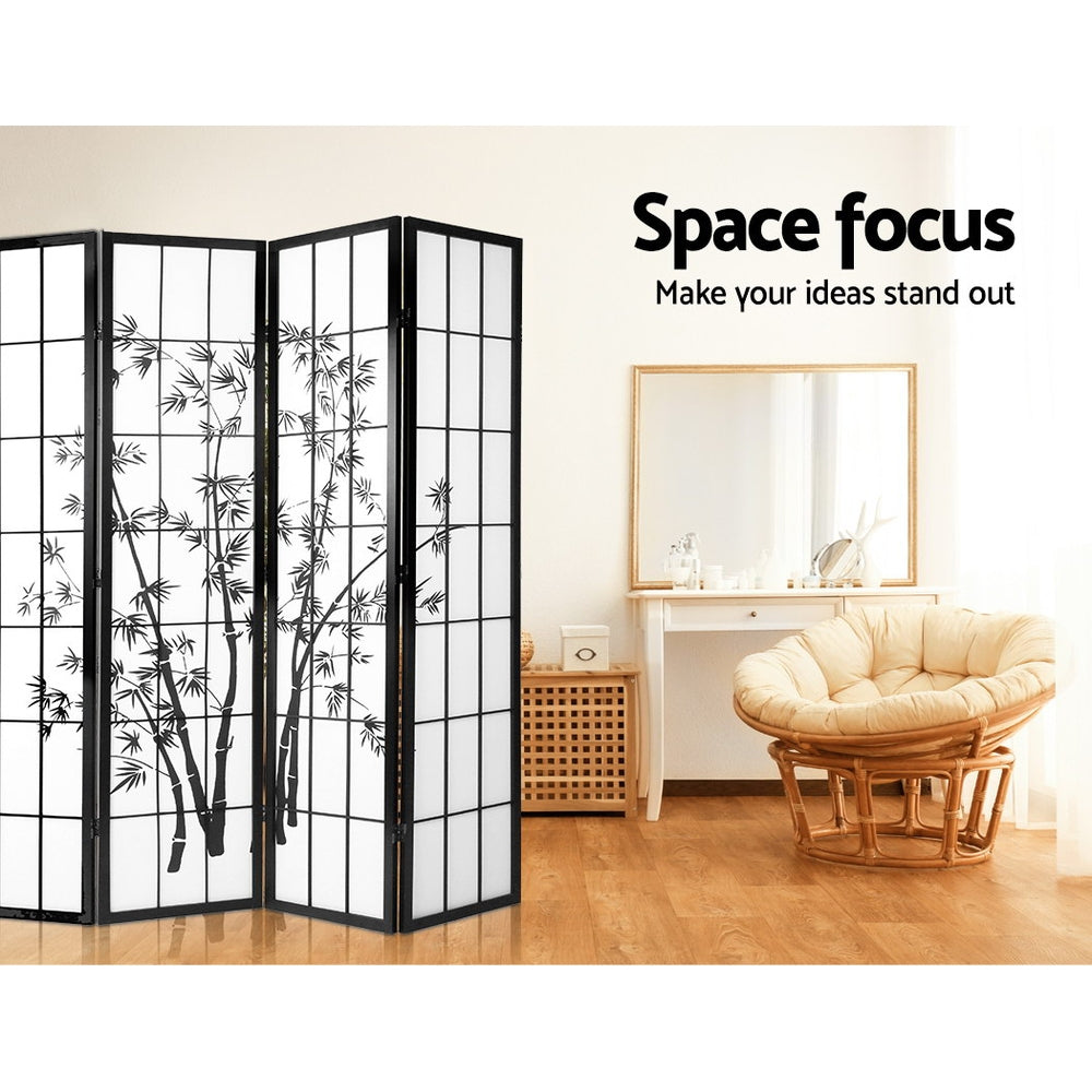 Artiss Black and White Bamboo Room Divider