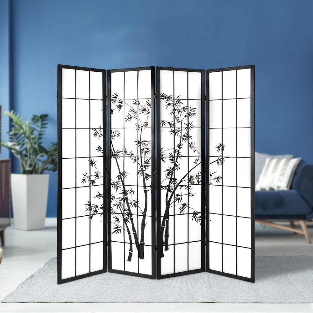 Artiss Black and White Bamboo Room Divider