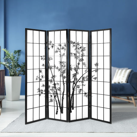 Artiss Black and White Bamboo Room Divider