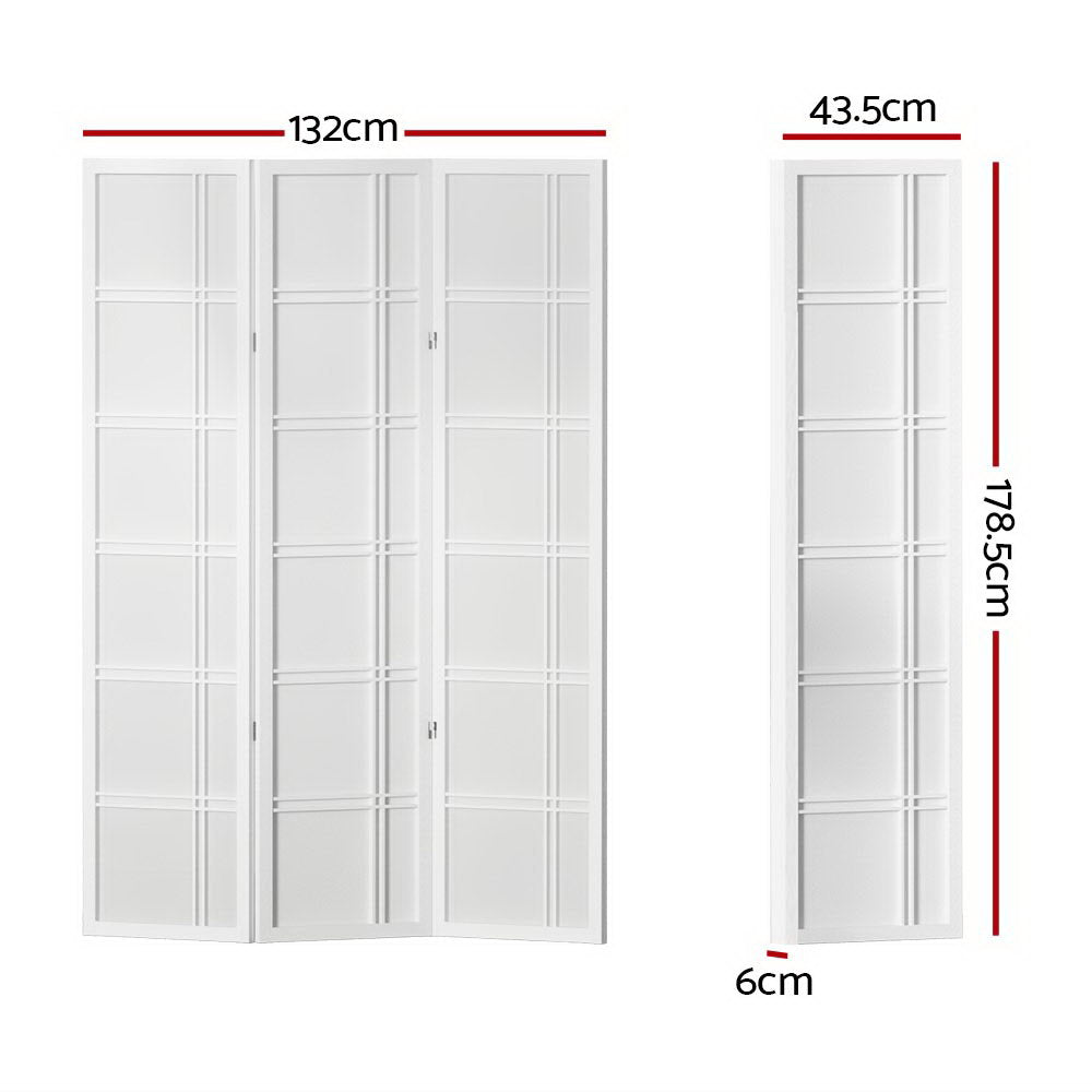 Artiss Nova White 3 Panel Room Divider