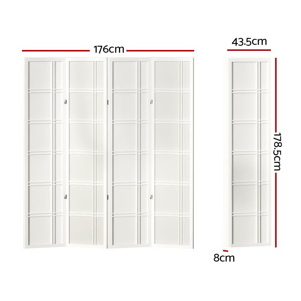Artiss 4 Panel Nova White Room Divider