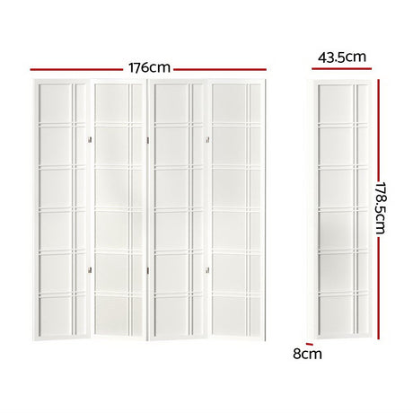 Artiss 4 Panel Nova White Room Divider
