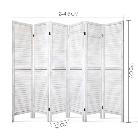 Artiss 6 Panel Louver Room Divider Screen