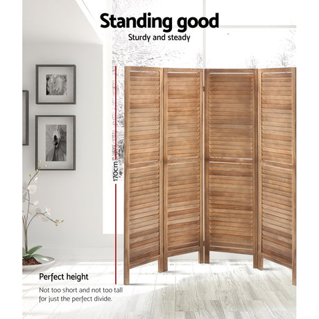 Artiss 8-Panel Louver Folding Room Divider