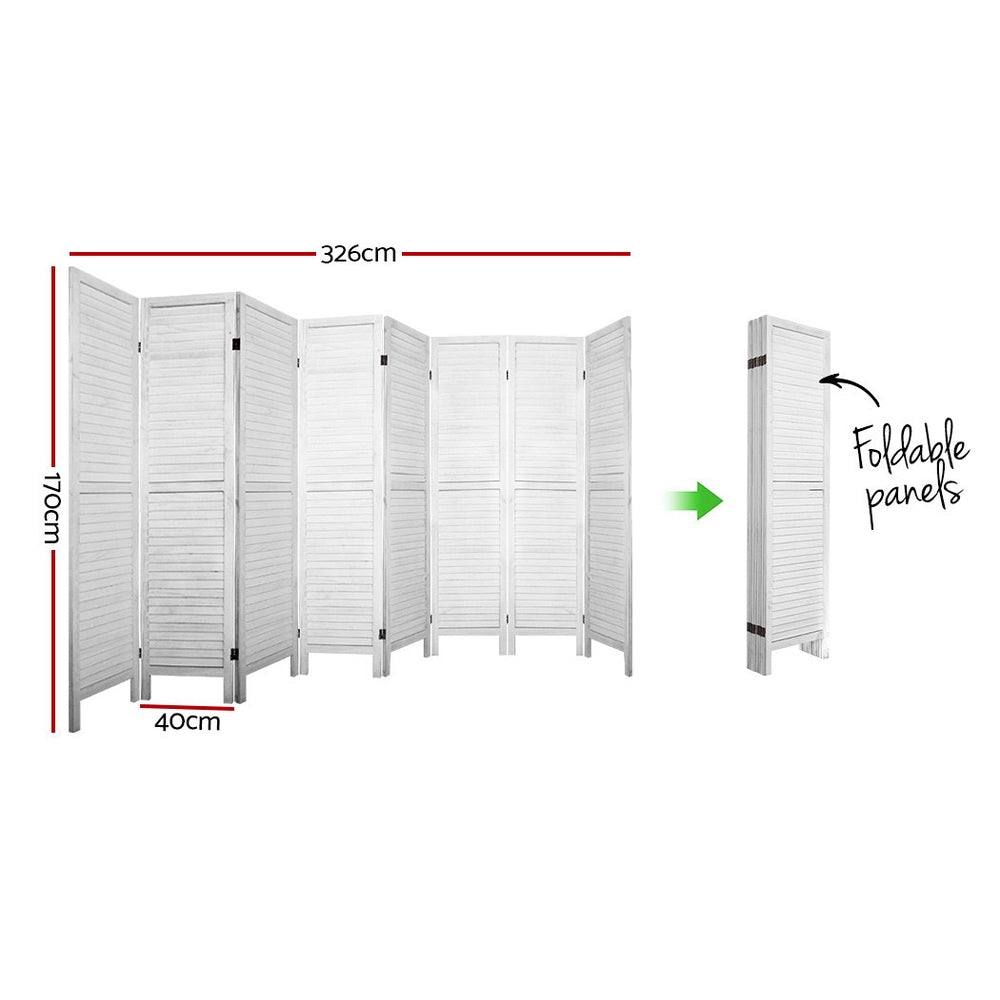 Artiss 8-Panel Louver Folding Room Divider