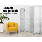 Artiss 8-Panel Louver Folding Room Divider