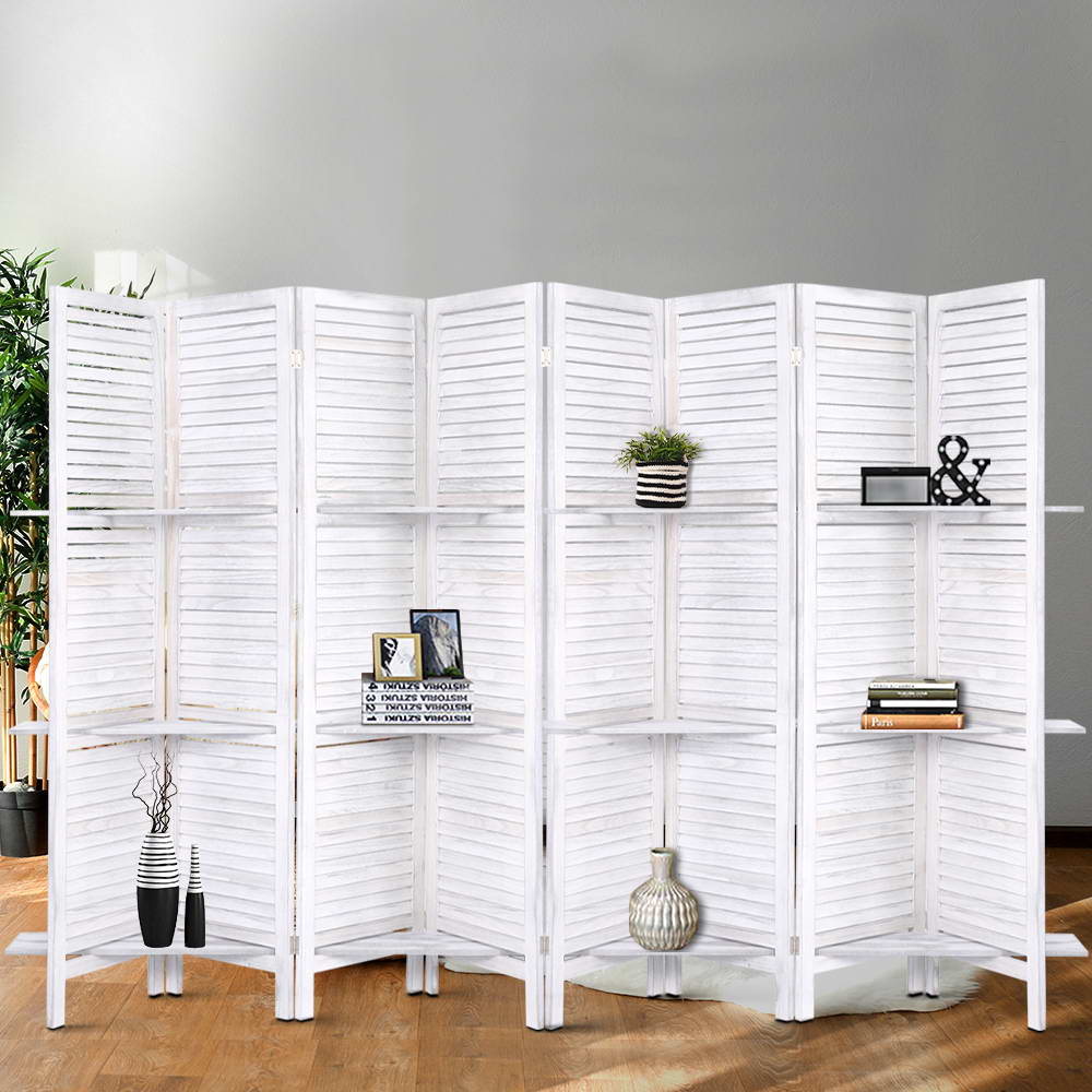 Artiss 8-Panel Freestanding Room Divider with Shelf