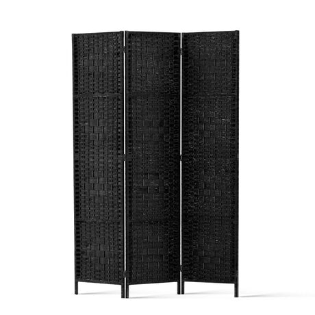 Artiss Black 3-Panel Room Divider Screen