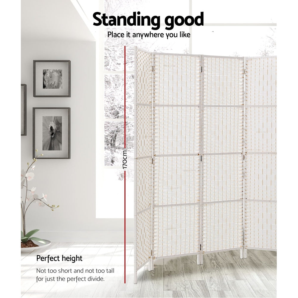 Artiss 4-Panel Woven Room Divider Screen