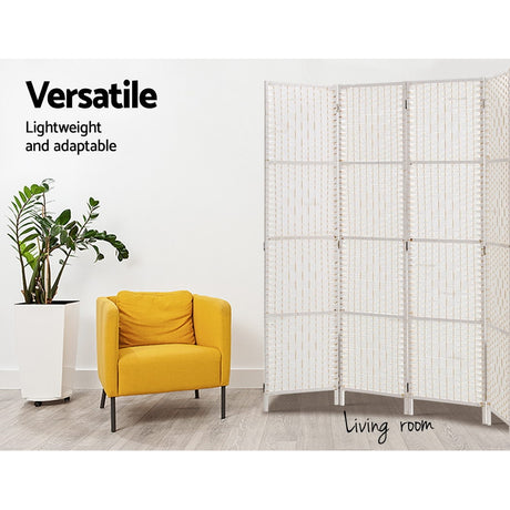 Artiss 4-Panel Woven Room Divider Screen