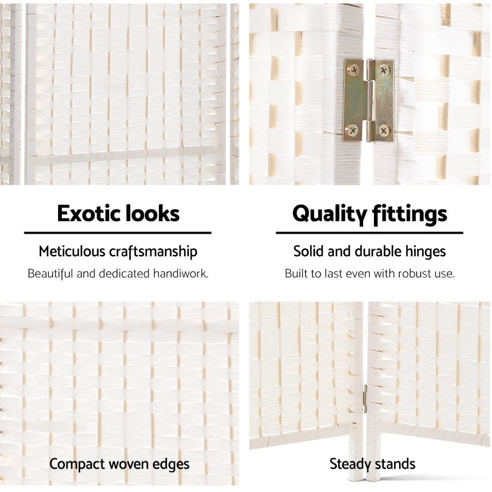 Artiss 4-Panel Woven Room Divider Screen