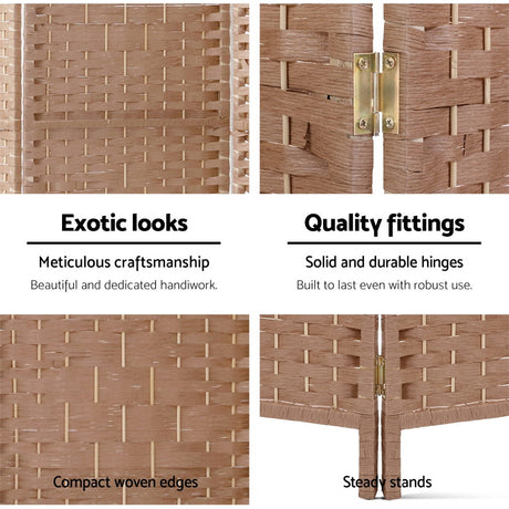 Artiss Woven 8-Panel Room Divider Screen