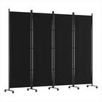 Artiss 4-Panel Room Divider Screen - Black