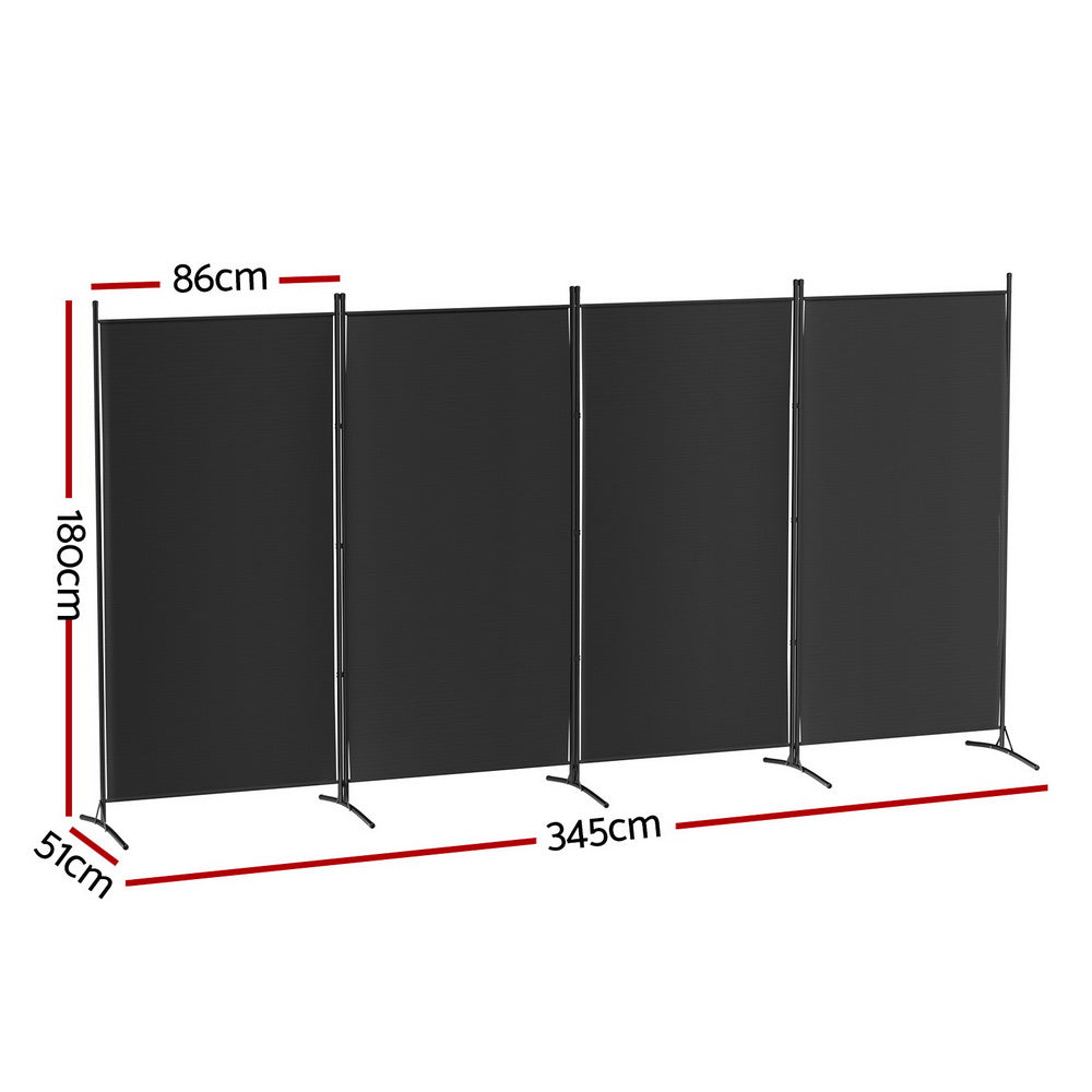 Versatile 4-Panel Freestanding Room Divider