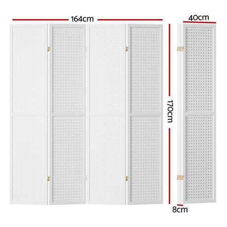 Artiss 4 Panel White Room Divider Screen