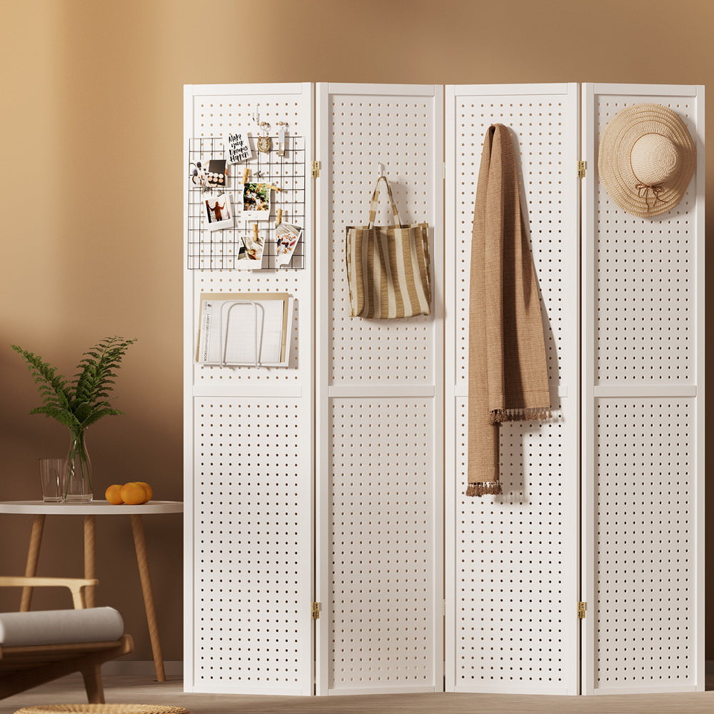 Artiss 4 Panel White Room Divider Screen