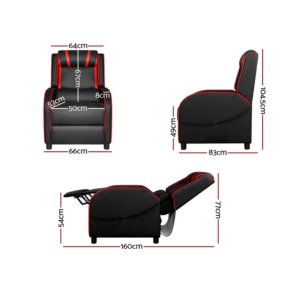 Premium Leather Recliner Gaming Chair