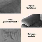 Artiss Electric Massage Recliner Chair - Grey Velvet