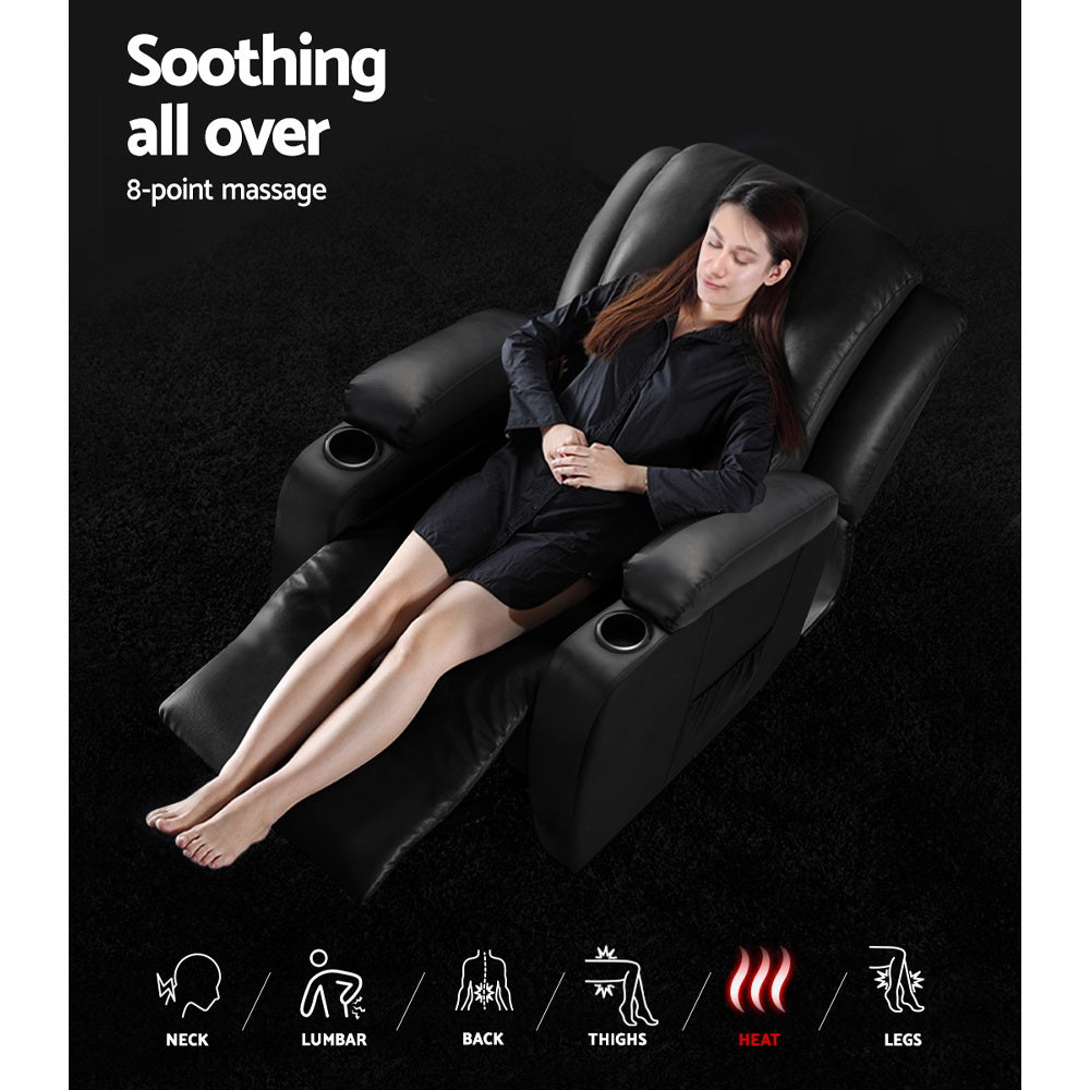Artiss Electric Heated Massage Recliner Chair
