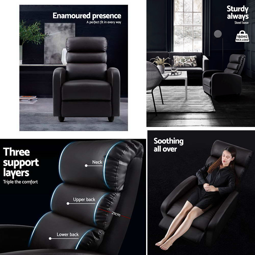 Artiss Bolivia Premium Recliner Armchair for Luxurious Comfort