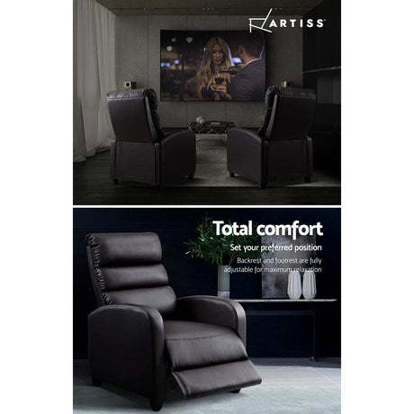 Artiss Bolivia Premium Recliner Armchair for Luxurious Comfort